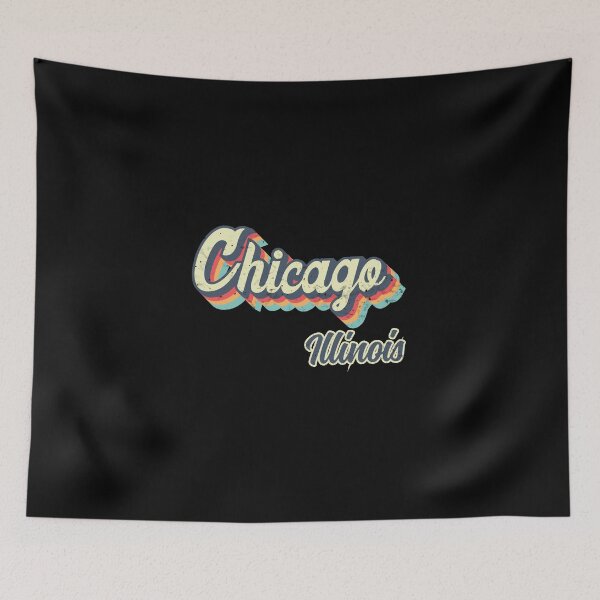 Item preview, Chicago City Retro Vintage 70s rainbow designed and sold by Teelogic.
