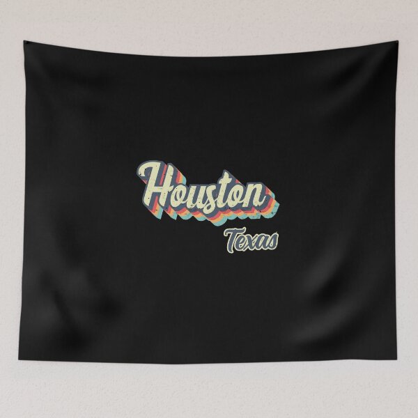 Item preview, Houston City Retro Vintage 70s rainbow designed and sold by Teelogic.