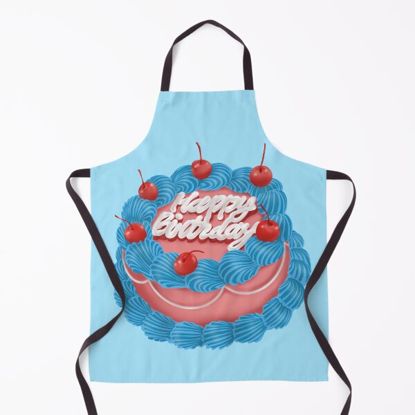 Item preview, Birthday cake with cream and cherries Digital art Poster designed and sold by ElenaMorshinina.