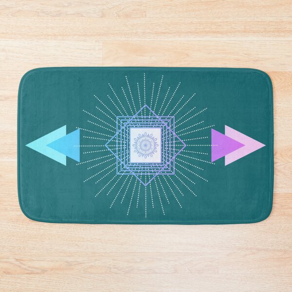 Item preview, Teal and pink sunburst mandala  designed and sold by Home Cyn Home.