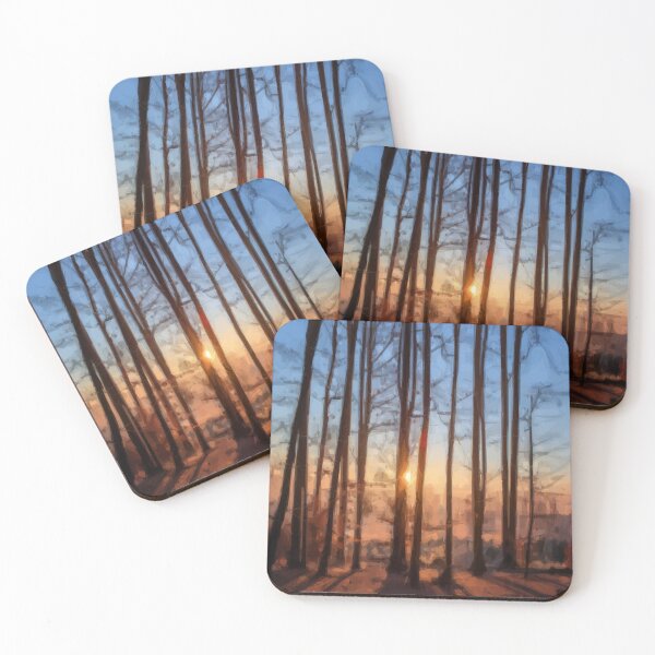 Item preview, Abstract Art Forest Trees Sunset Design designed and sold by artdesignmerch.