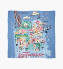 San Francisco illustrated Map Scarf