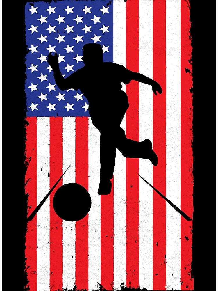 “American Flag Bowling Design " Poster for Sale by LiedAnes | Redbubble