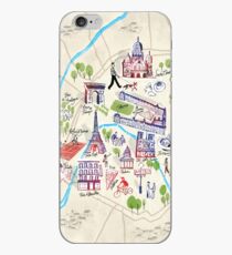 Paris illustrated Map iPhone Case