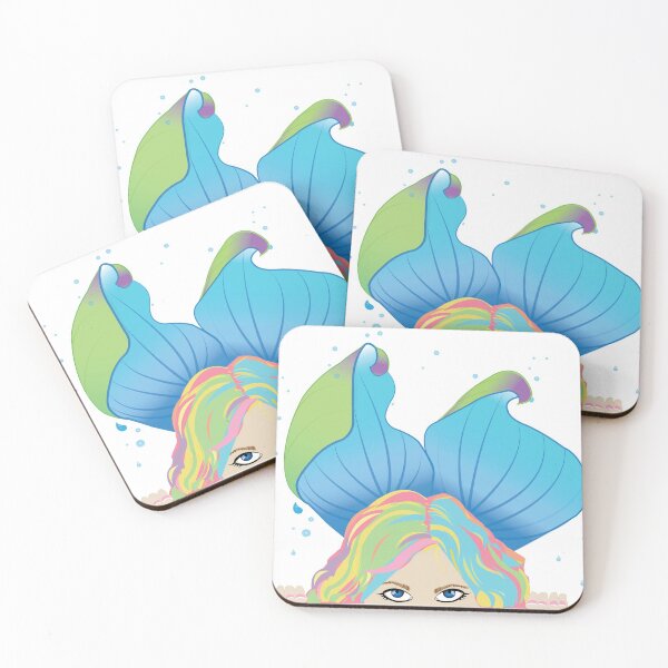 Item preview, Peering Rainbow Mermaid designed and sold by WickedGraphics.