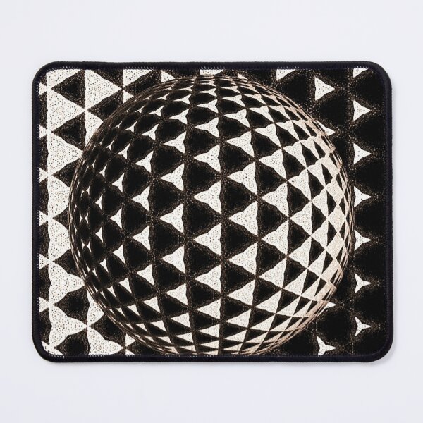 Item preview, Black And White Geometric 3D Sphere designed and sold by Pretty-Bird.
