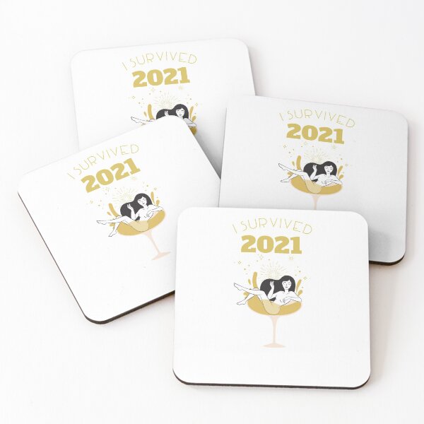 Item preview, I survived 2021 - Celebrating woman in glass designed and sold by Dvzshirts.