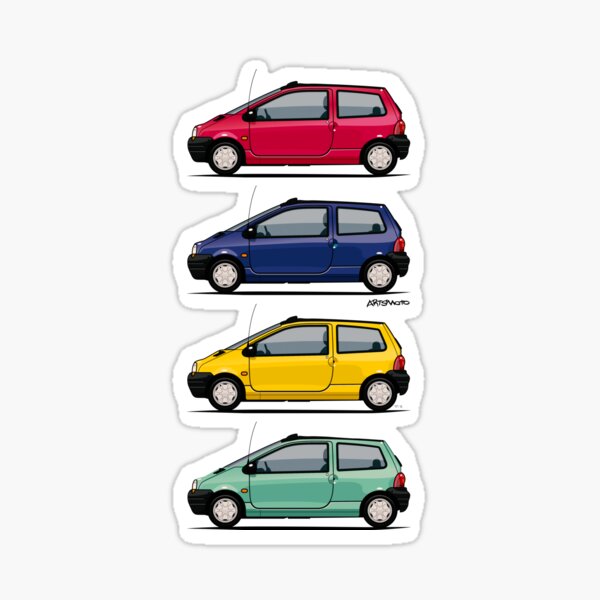 Renault Twingo 90s Colors Quartet Sticker