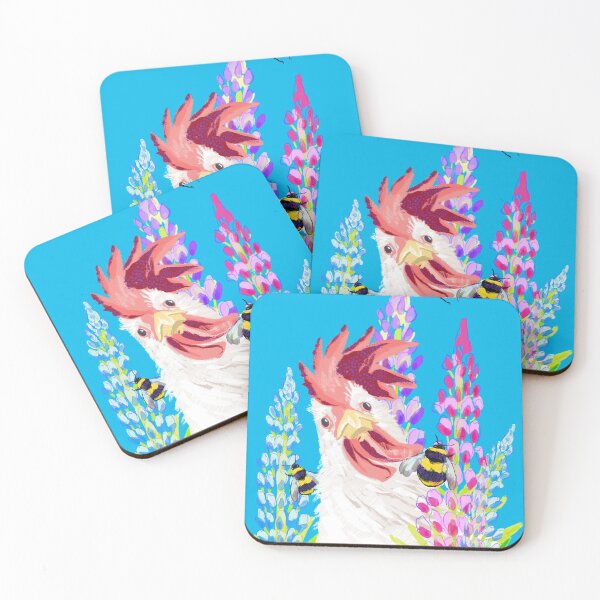 Item preview, Rooster in lupines garden 2 designed and sold by orangerinka.