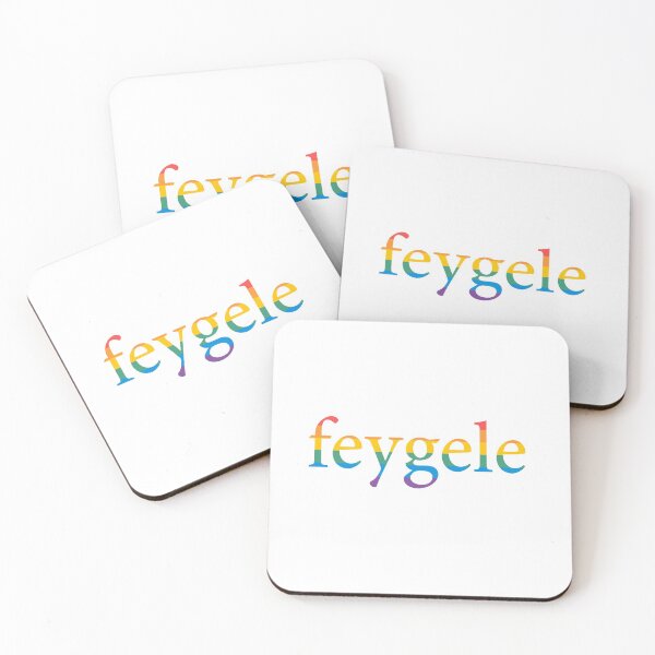 Item preview, LGBTQ PRIDE Yiddish T-Shirt - feygele designed and sold by TheHappyDoe.
