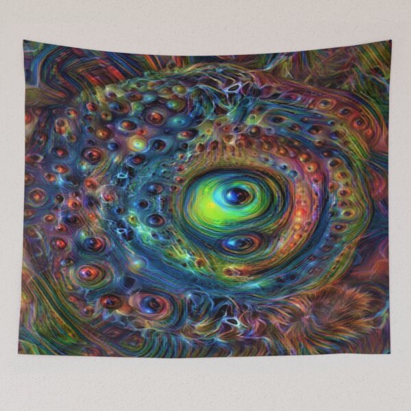 Item preview, psychedelic vibrant rainbow design designed and sold by BelAnnGrey.