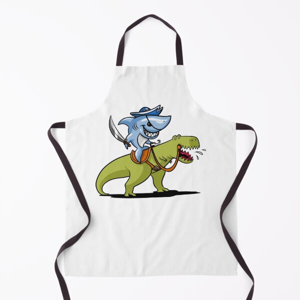 Item preview, Shark Pirate Riding T-Rex Dinosaur Funny designed and sold by underheaven.