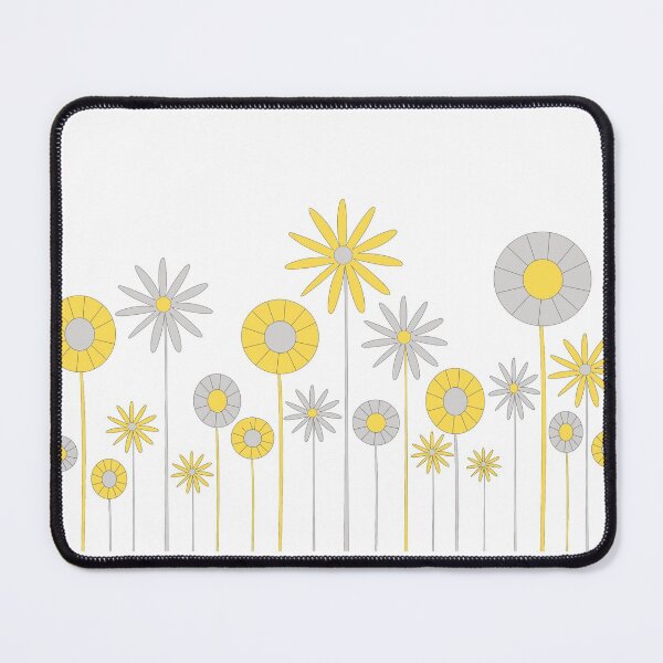 Item preview, Yellow and Gray Flowers designed and sold by Primroaddesigns.