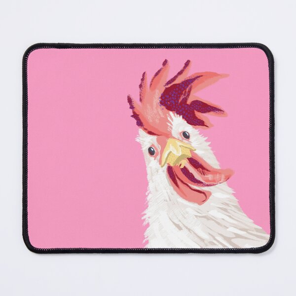 Item preview, White rooster on pink designed and sold by orangerinka.