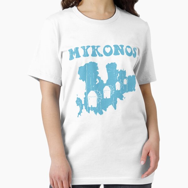 Item preview, Mykonos, Greece, Map & Iconic Windmills designed and sold by Happy Puppy Print On Demand.