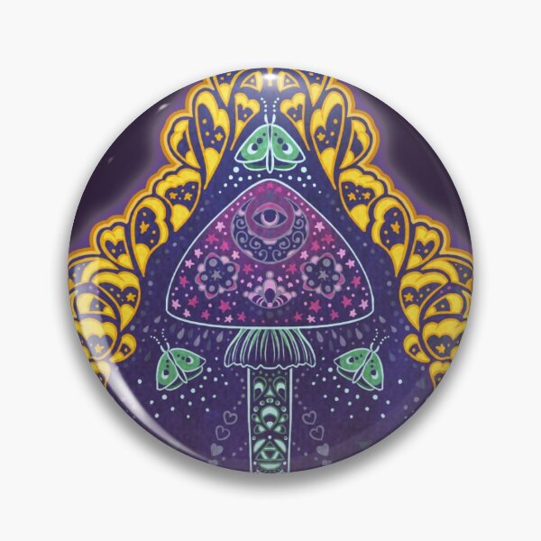 Item preview, Mushroom and three Moths designed and sold by Natalie Viola .