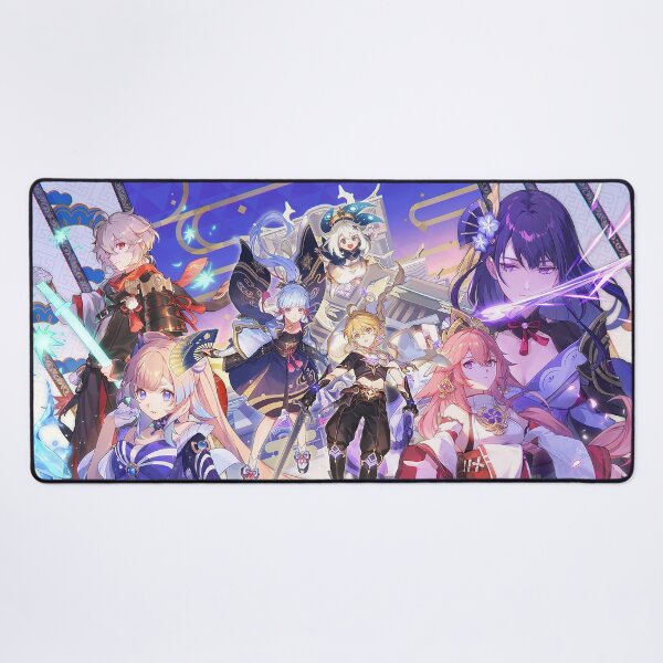 Genshin Impact Floating World Under The Moonlight Desk Mat