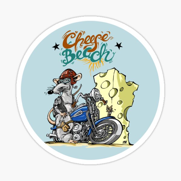 Cheese beach Sticker