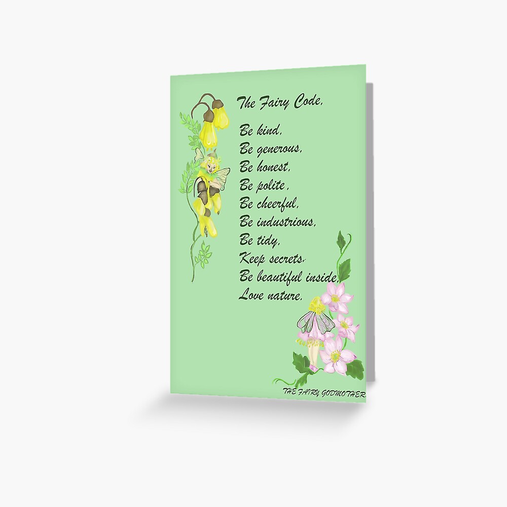 the-fairy-code-of-good-conduct-greeting-card-by-faerieglen-redbubble