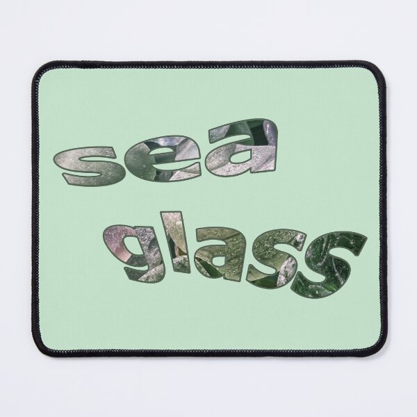 Item preview, Sea Glass Word over Sea Glass Greens with Hint of Pink designed and sold by Beachy.