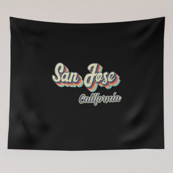 Item preview, San Jose city California Retro Vintage 70s rainbow designed and sold by Teelogic.