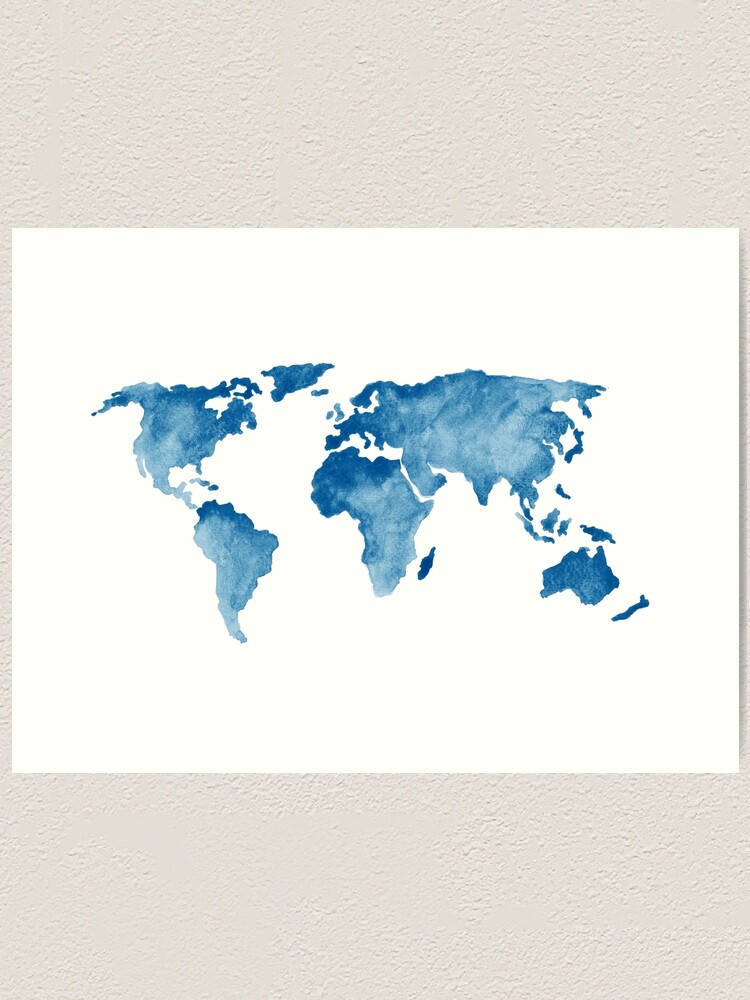 L Mina Art Stica Mapa Del Mundo Acuarela Pintura Ilustraci N Imagen