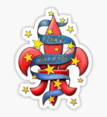 New Orleans Tattoo Art Fleur de Lis T-shirt Sticker