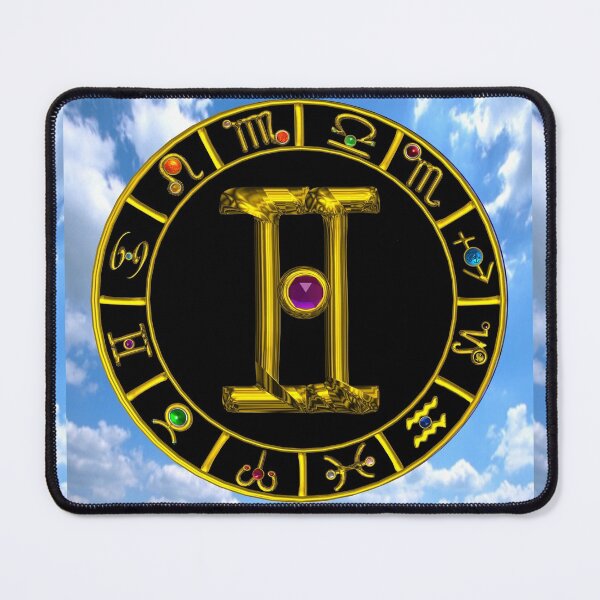 Item preview, GEMINI GOLD ZODIAC BIRTHDAY JEWEL ASTROLOGY CHART designed and sold by BulganLumini.