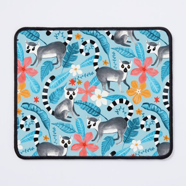 Item preview, Gouache Lemur Land on Blue designed and sold by TigaTiga.