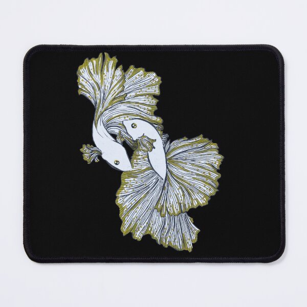 Item preview, White and Gold Beta Fishes designed and sold by AvalonUnmuzzled.