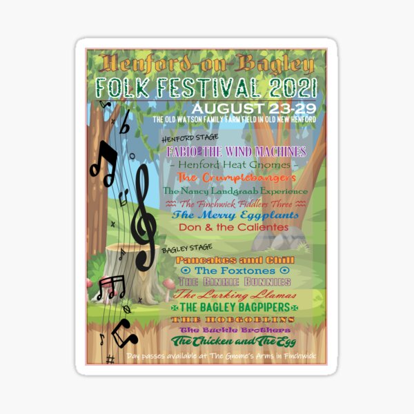 Henford-on-Bagley Folk Festival Sticker