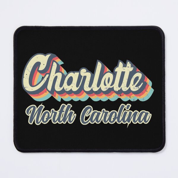 Item preview, Charlotte City North Carolina Retro Vintage 70s rainbow designed and sold by Teelogic.
