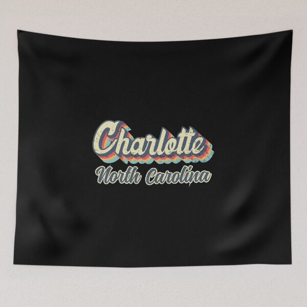 Item preview, Charlotte City North Carolina Retro Vintage 70s rainbow designed and sold by Teelogic.