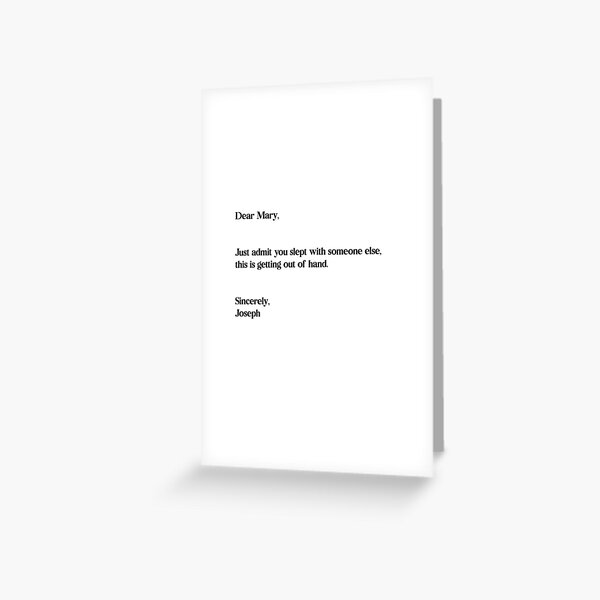 Funny Mary & Joseph Greeting Card