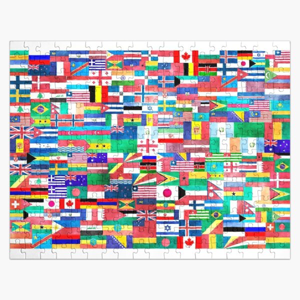 80 Country Flags Puzzle Game - Europe, Asia, Africa, Americas, Oceania-  Capitals