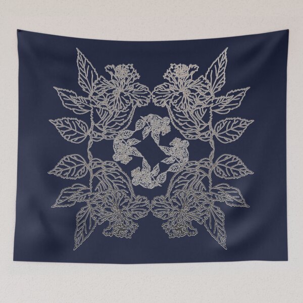 Item preview, Geometric floral grey plant desing (2) designed and sold by EarthyPlanty.
