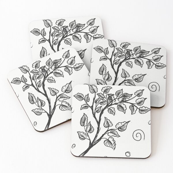 Item preview, Branch with leaves creative art designed and sold by Quiet Canvas .