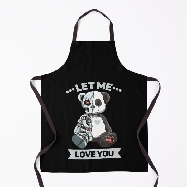 Item preview, Cute Panda Bear Scary Robot Cybernetic Animal Lover designed and sold by melomedia.