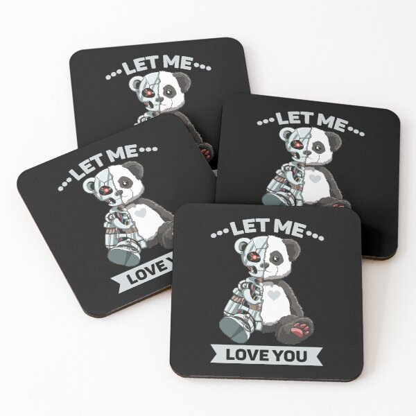 Item preview, Cute Panda Bear Scary Robot Cybernetic Animal Lover designed and sold by melomedia.