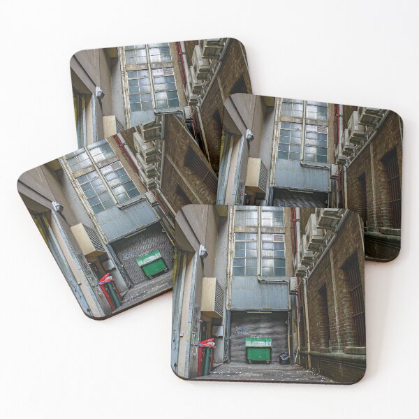 Item preview, End of a city laneway lined with windows and air conditioners designed and sold by James-Cole.