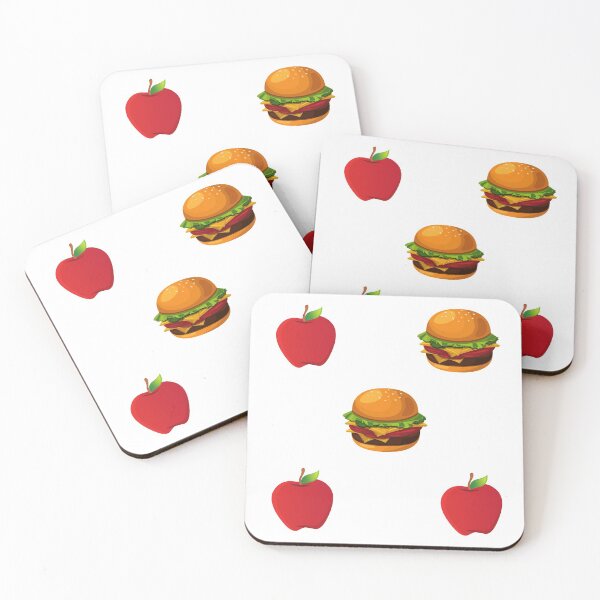 Item preview, Apples and Burgers Sticker Pack - Apple Lover and Burger Lover designed and sold by CaitU.