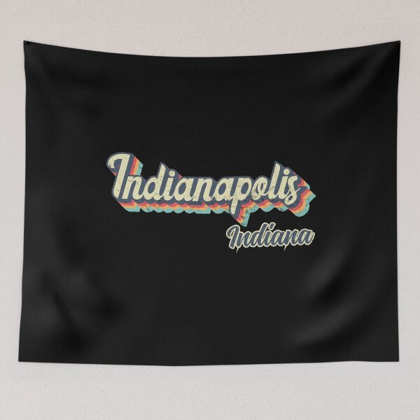 Item preview, Indianapolis City Indiana Retro Vintage 70s rainbow designed and sold by Teelogic.