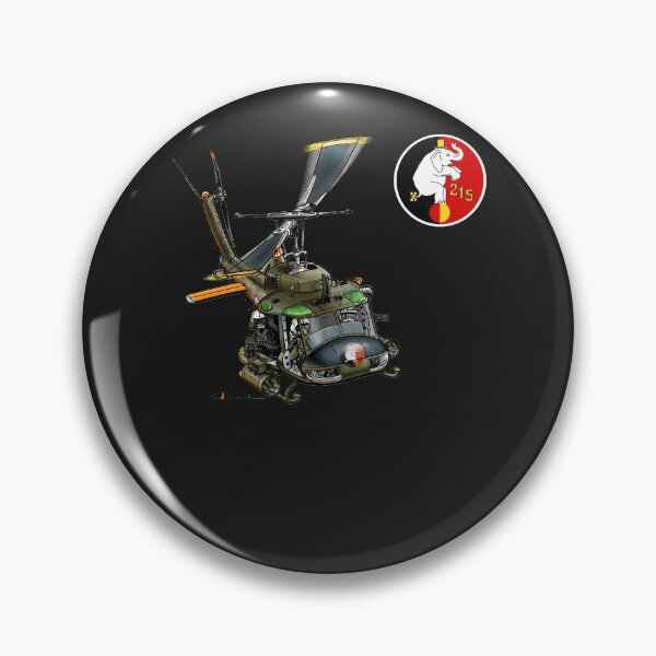 Item preview, VNAF UH-1 Gunship Cartoon 215th HS Essential  designed and sold by DajahCross.