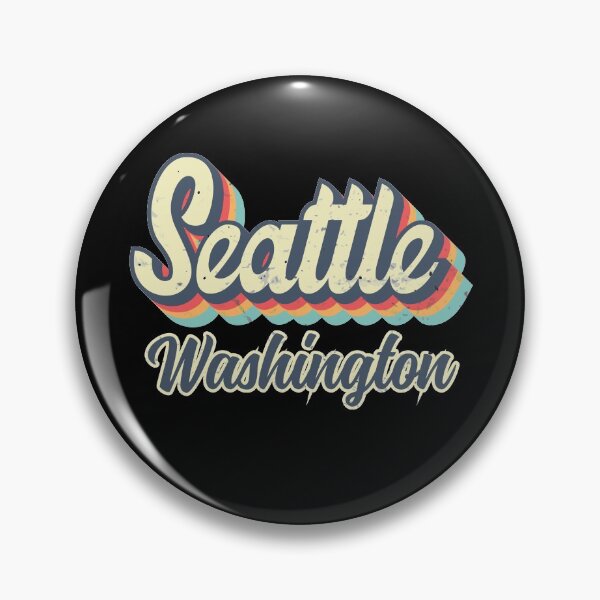 Item preview, Seattle City Washington Retro Vintage 70s rainbow designed and sold by Teelogic.