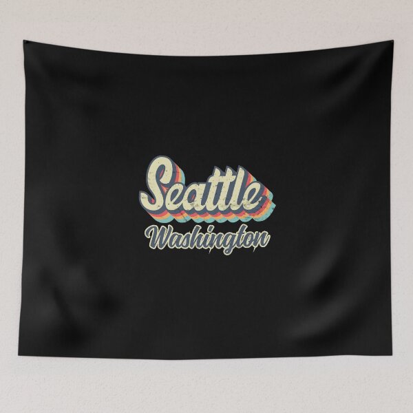 Item preview, Seattle City Washington Retro Vintage 70s rainbow designed and sold by Teelogic.