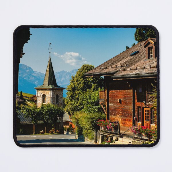 Item preview, Summer street view in Leysin, Vaud, Switzerland designed and sold by svanaerschot.