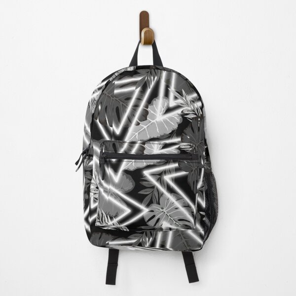 Item preview, Monochrome geometric shapes neon background with tropical leaves designed and sold by YUTTADANAI MONGKONPUN.