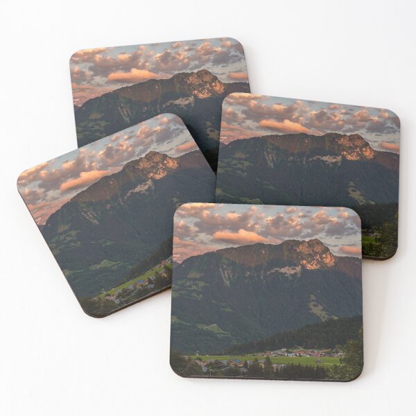 Item preview, Beautiful sunset over mountain ridge in Leysin, Switzerland designed and sold by svanaerschot.