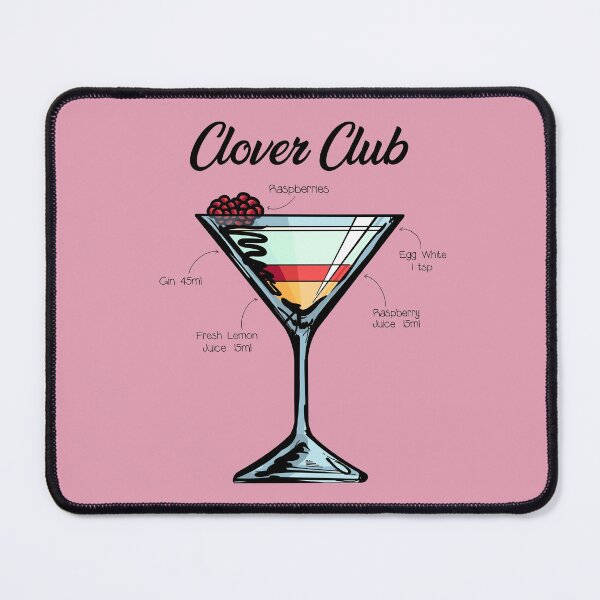 Item preview, Clover Club Cocktail Recipe designed and sold by HuckleberryArts.