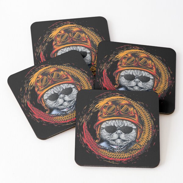 Item preview, The cat is getting ready for a motorcycle race designed and sold by YacineHB01.